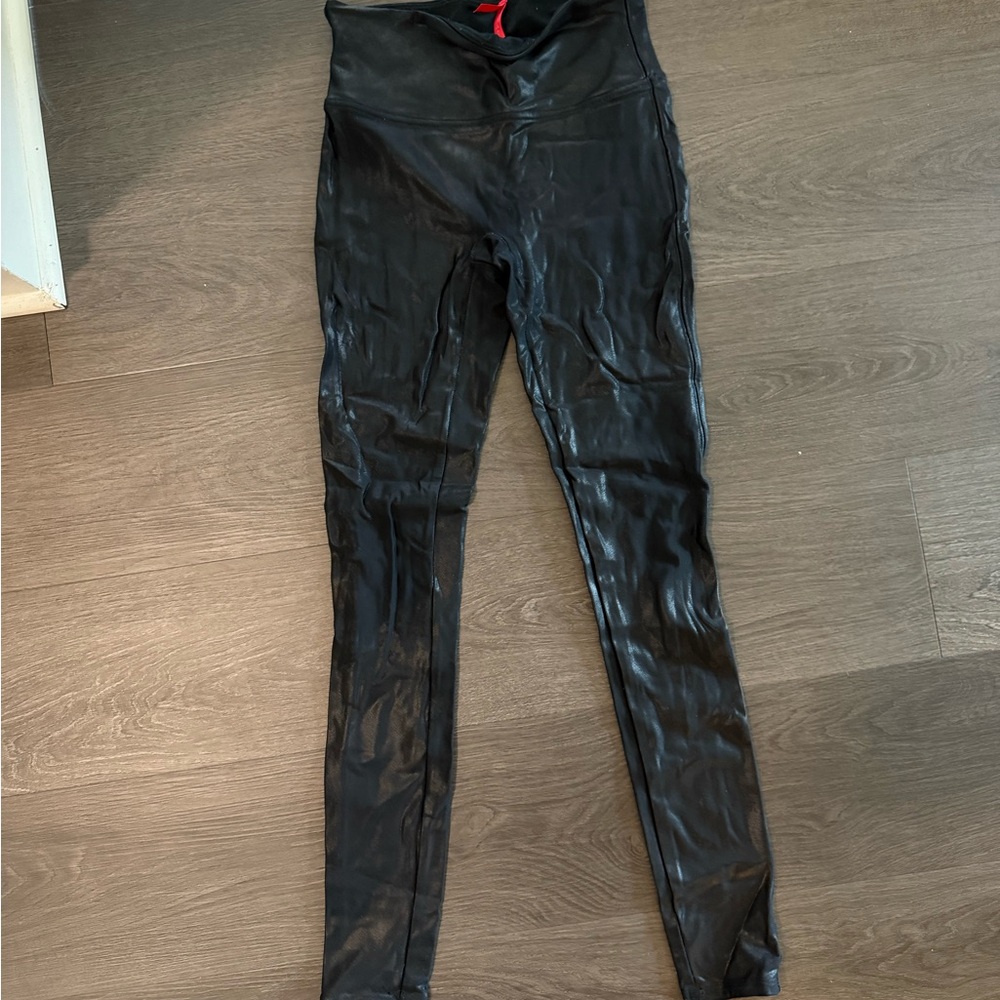 Spanx Faux Leather Black High-Waisted Women's Leggings
